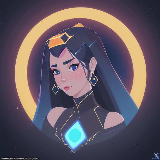 00139-3770239588-helloflatart_V12a-DPM++ 2M Karras -a geometrical portrait of galaxy girl in zork dynasty style  made by Stanley Artgerm Lau, WLOP, Rossdraws, ArtStation, CGSociety.png